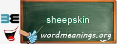 WordMeaning blackboard for sheepskin